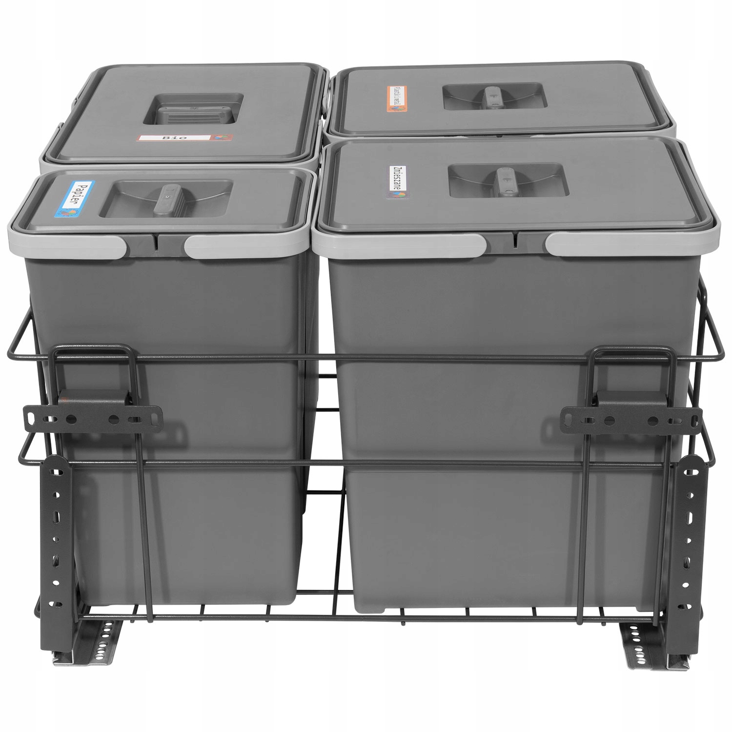 Sortownik śmieci SQUARE 60 soft close 3x18l 1x8l Marka Sortowniki24