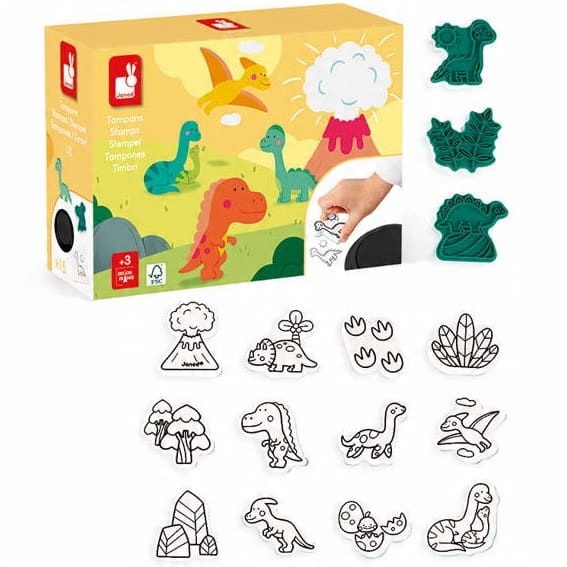 

Janod Zestaw kreatywny Stempelki Dinozaury