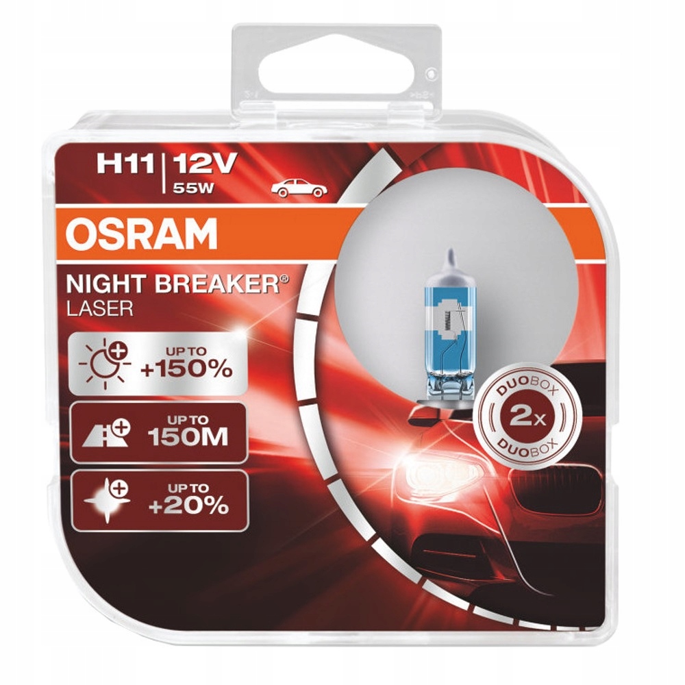 

Żarówki H11 Osram Night Breaker Laser Plus Duo Box