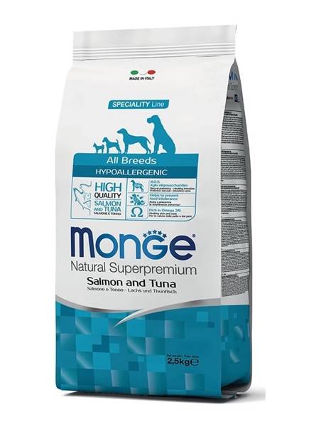 Sucha karma Monge Hypoallergenic ryba dla psów z alergią 12 kg
