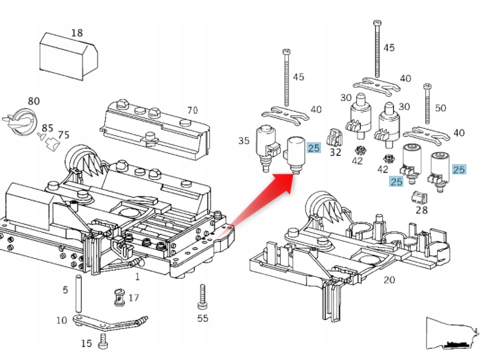 ZAWOR ZMIANY BIEGOW 2 3 Y3 6Y5 MERCEDES 722 6 Gearbox type Automatic