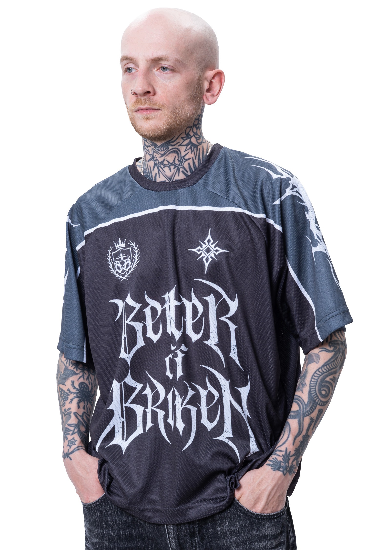 Tričko Better off Broken Offside Jersey L černé