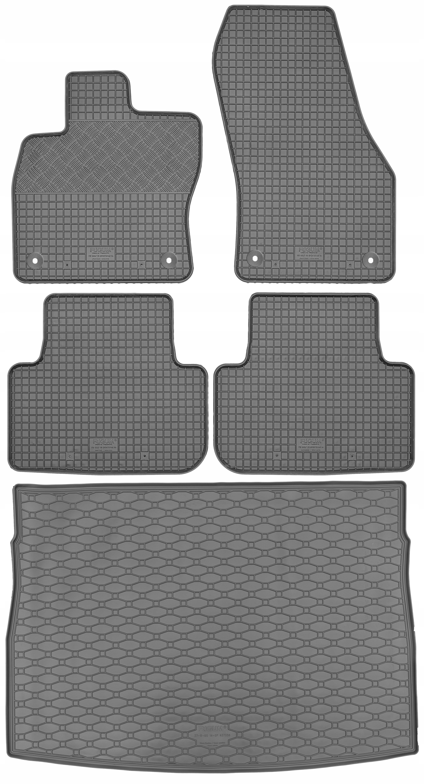 Volkswagen Golf Sportsvan Van od roku 2014-2020 Sada Koberce batožinový priestor