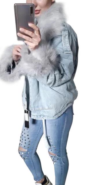 

Kurtka Jeansowa Z Futerkiem Katana Futerko Miś U