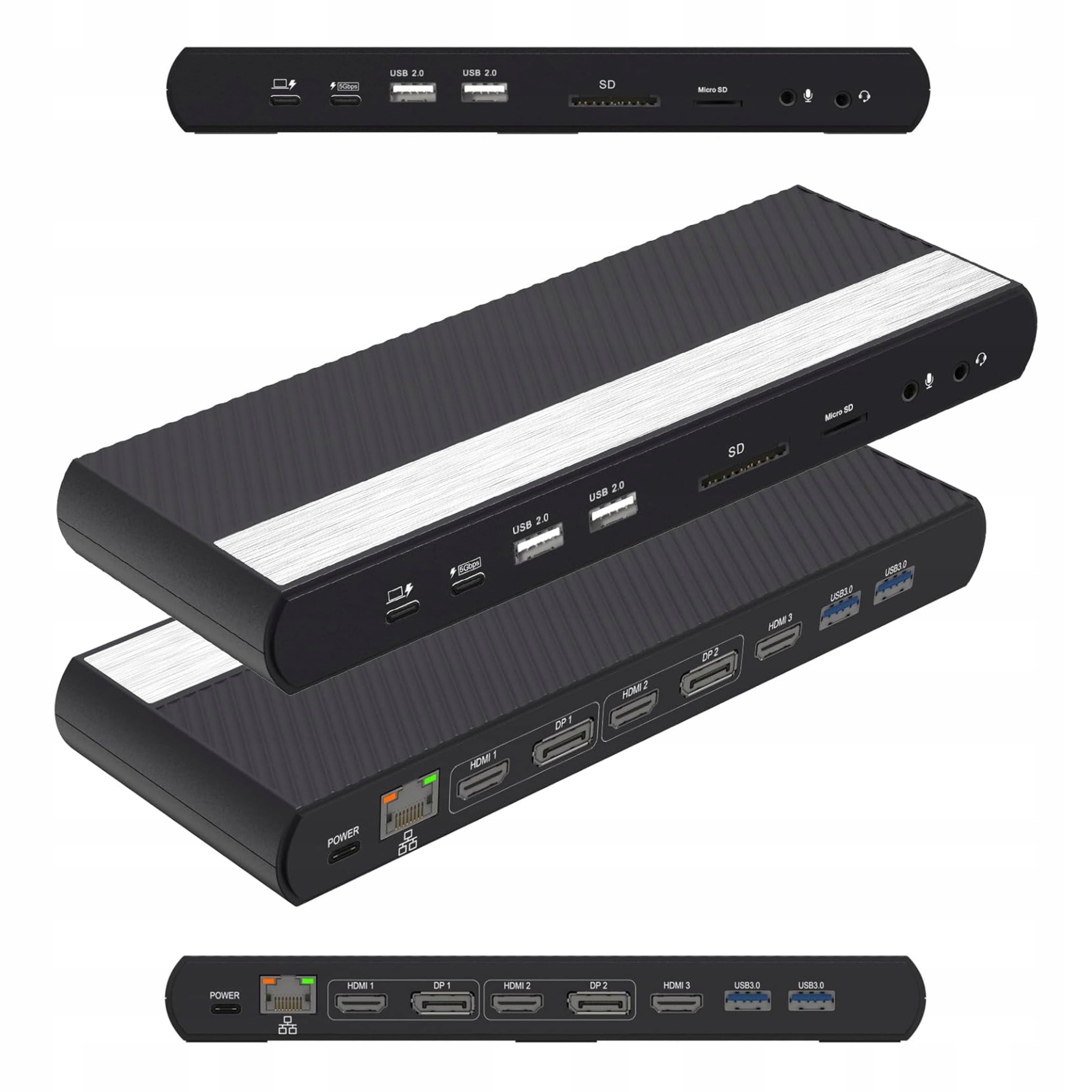 Dokovací stanice 17v1 DisplayPort 4K Usb-c 4K 1000Mb/s