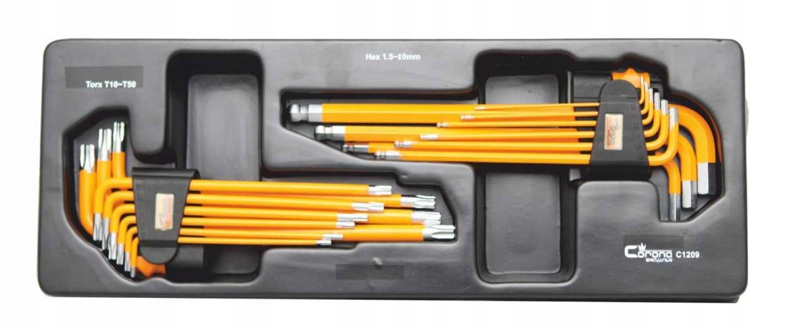 ZESTAW IMBUSÓW I TORX KLUCZE KĄTOWE CORONA C1209