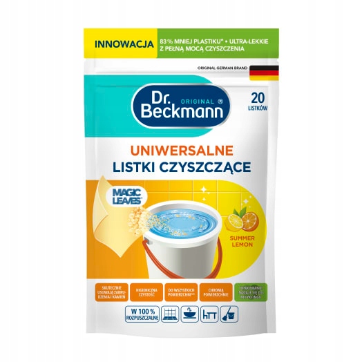 Levně 4xDR. Beckmann Magic Leaves Univerzální čisticí listy Summer Lemon 20 Ks