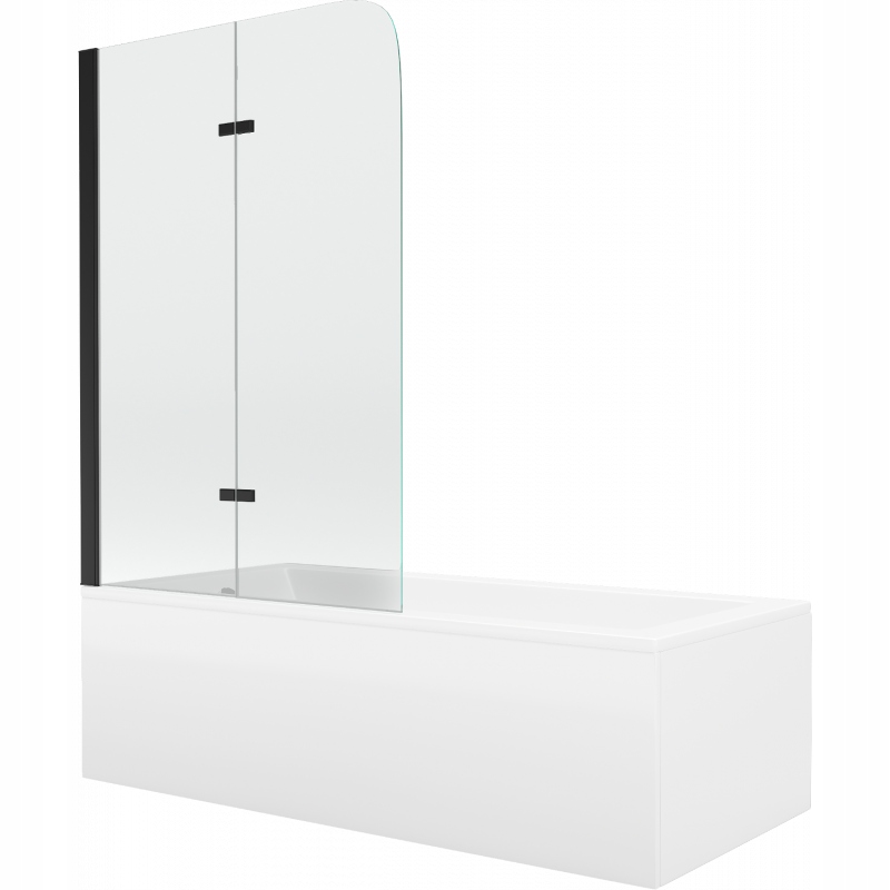 Mexen Cubik obdélníková vana 160 x 70 cm s zástěna