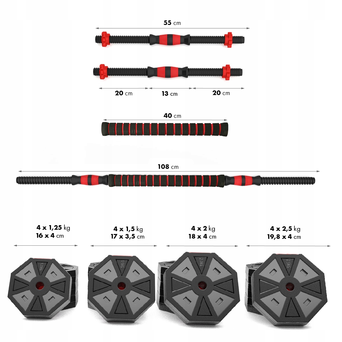 HANTLE REGULOWANE SZTANGA 30 KG HMS SGK30 Kod producenta 30-8-142