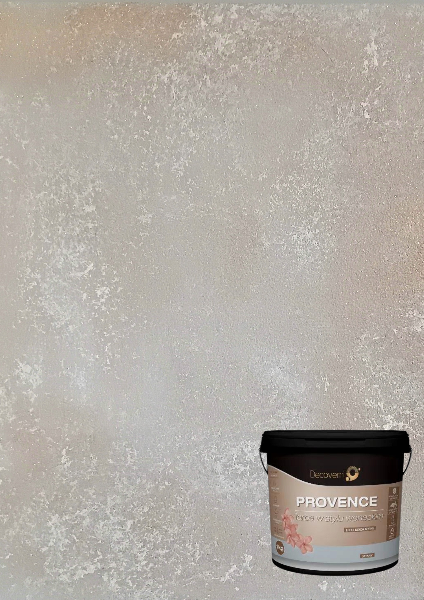 Provence Benátska hlina Sada Na Cca 6 m2 Cappucino+tiner Zlato