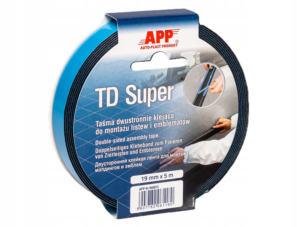 APP TD Super Taśma dwustronnie klejąca 19mm x 5m