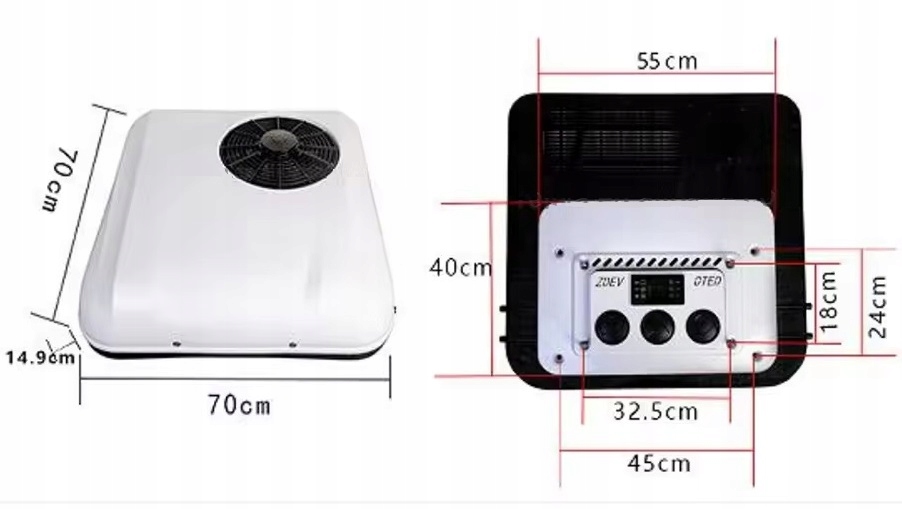 KLIMATYZACJA POSTOJOWA DACHOWA KLIMATYZATOR 24V SPRĘŻARKOWA TIR KABINOWA