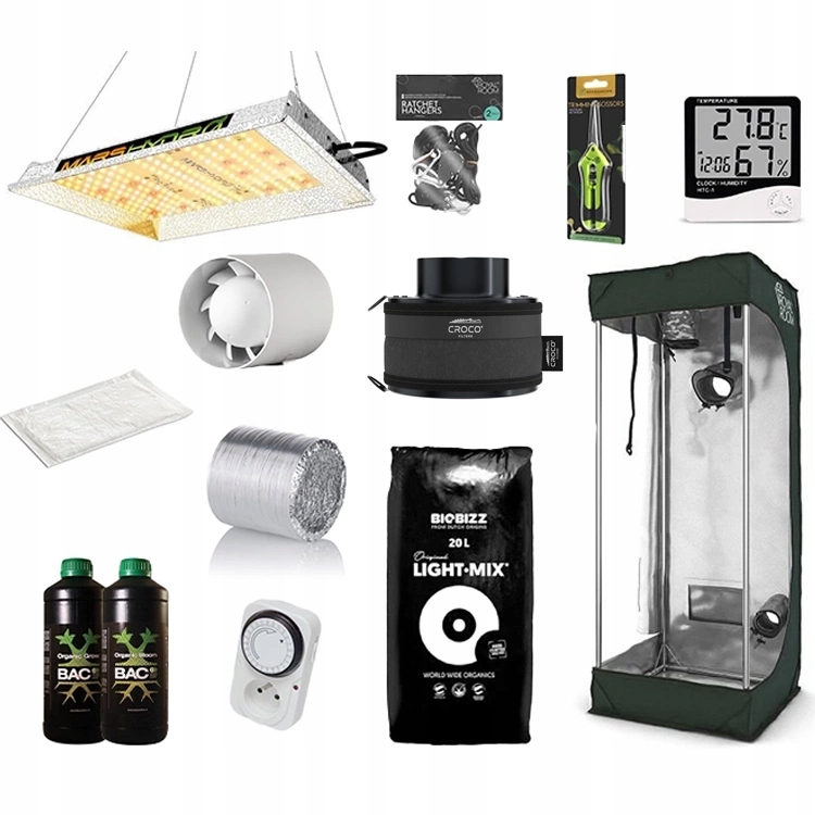 Growbox Sada Led Mars Hydro Ts 600 100W Stan RoyalRoom 40x40x120 cm