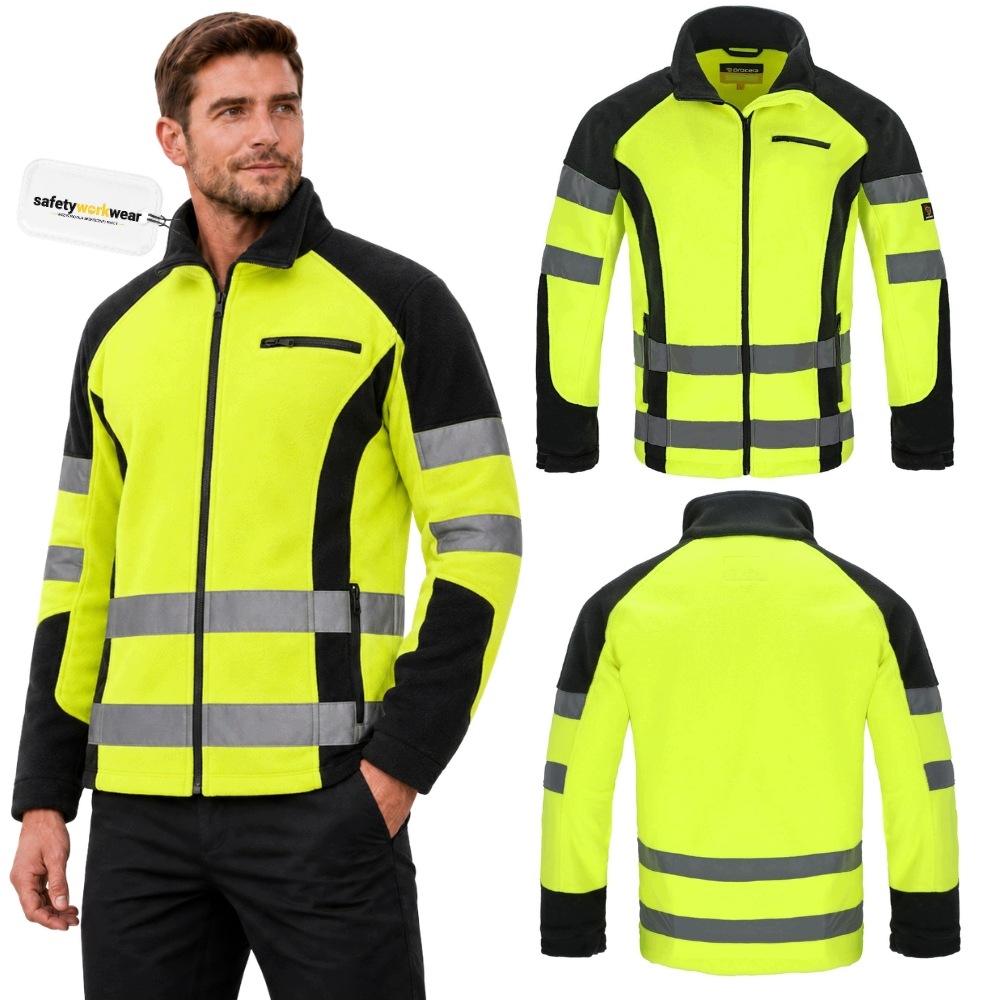 Odrazový Ochranný Pracovní fleece Bozp teplý Tlustý výstražný Hi-vis XXL