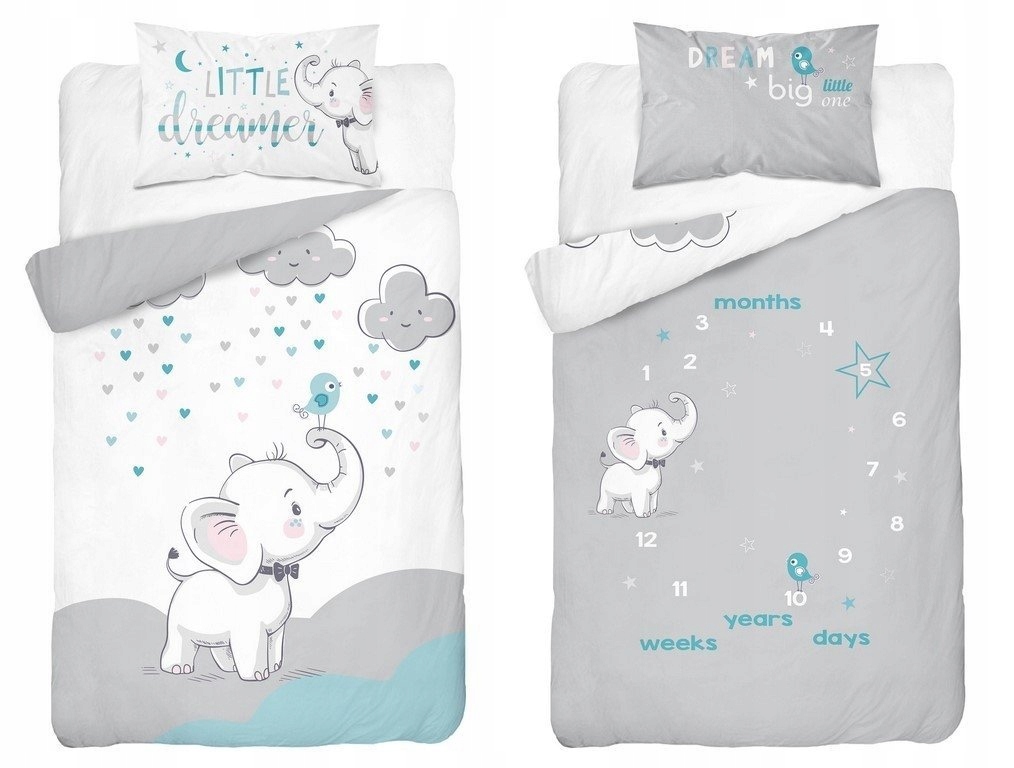 

Pościel Niemowlęca Bambusowa Słonik 90x120