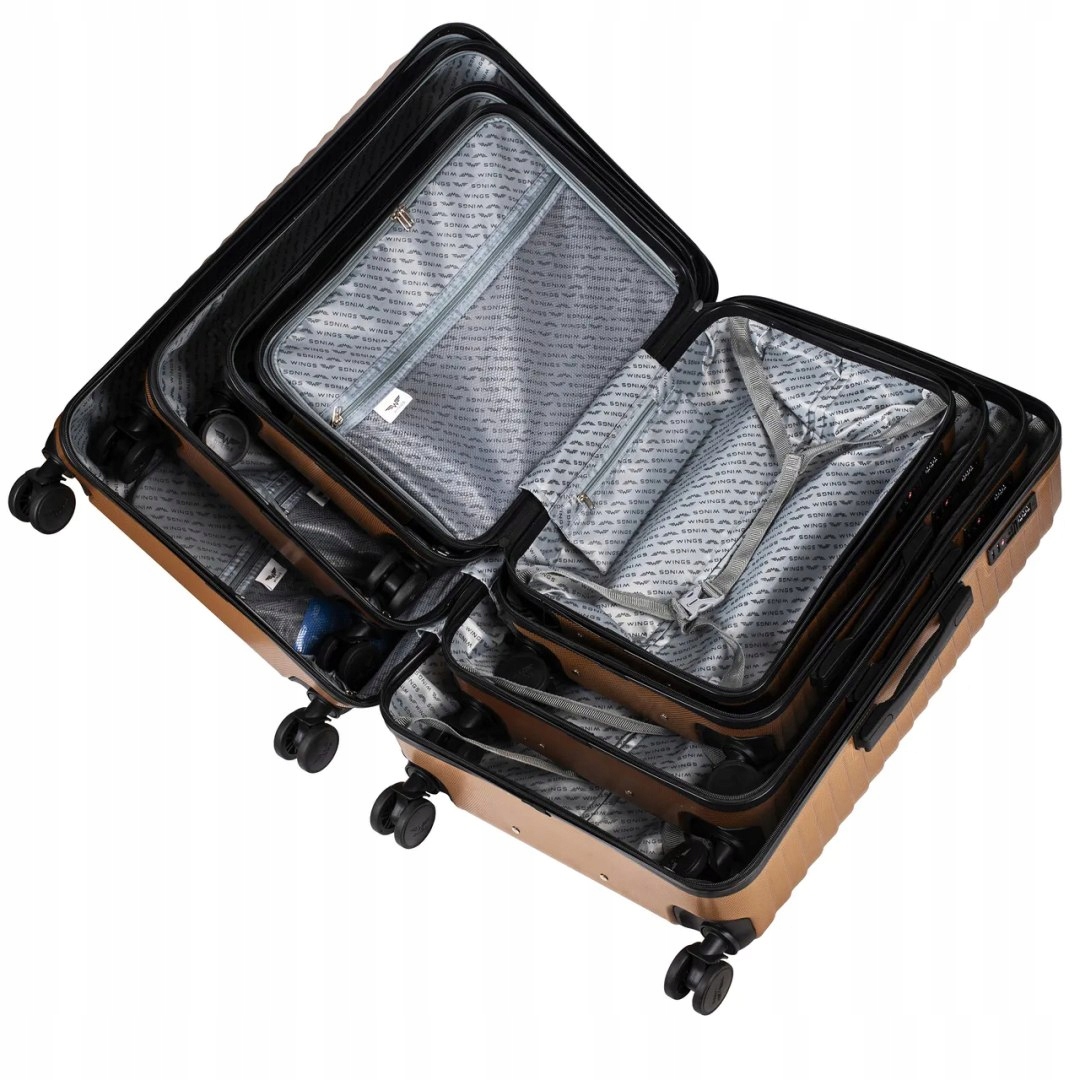 PC140, Zestaw 4 walizek (L,M,S,XS) Wings Policarbon, RED Model Sea Eagle