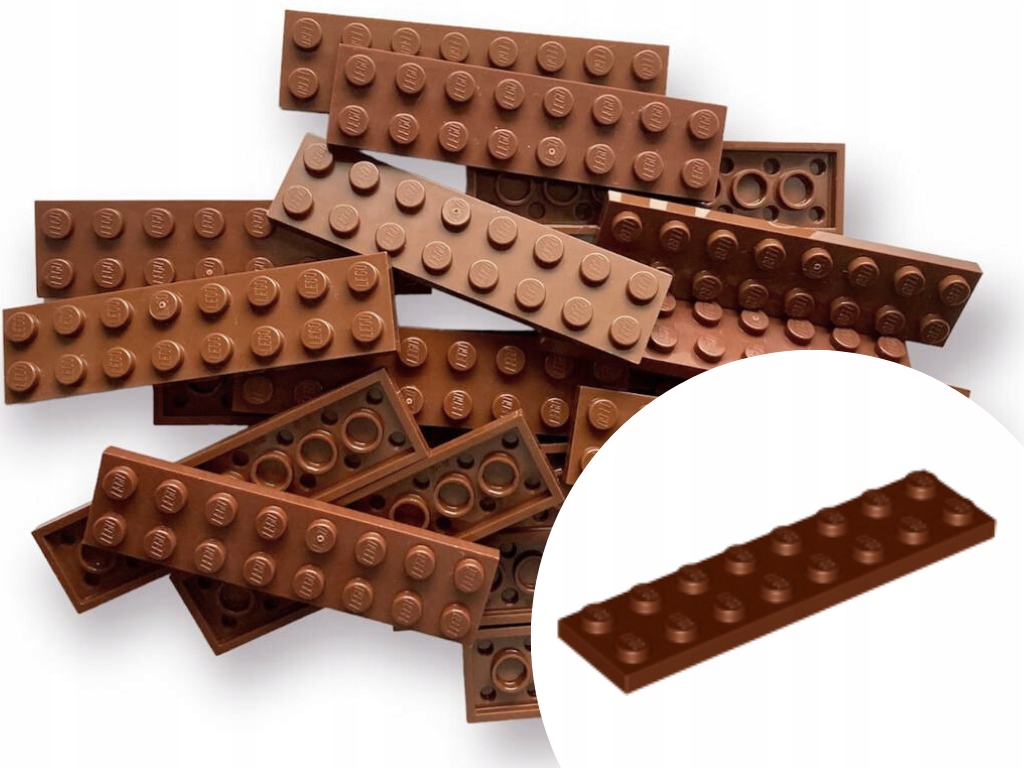 

Lego 3034 Plate 2x8 Płytka Reddish Brown 8 szt