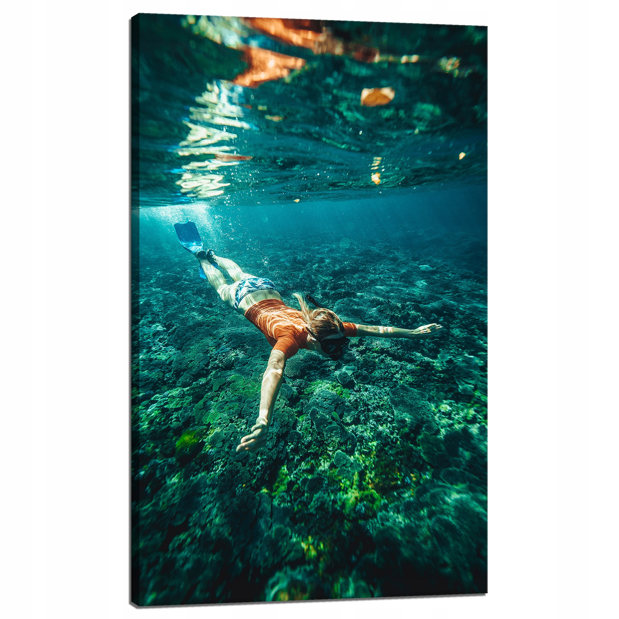 Obraz na plátně Lidé Potápěč v oceánu 60x100 cm
