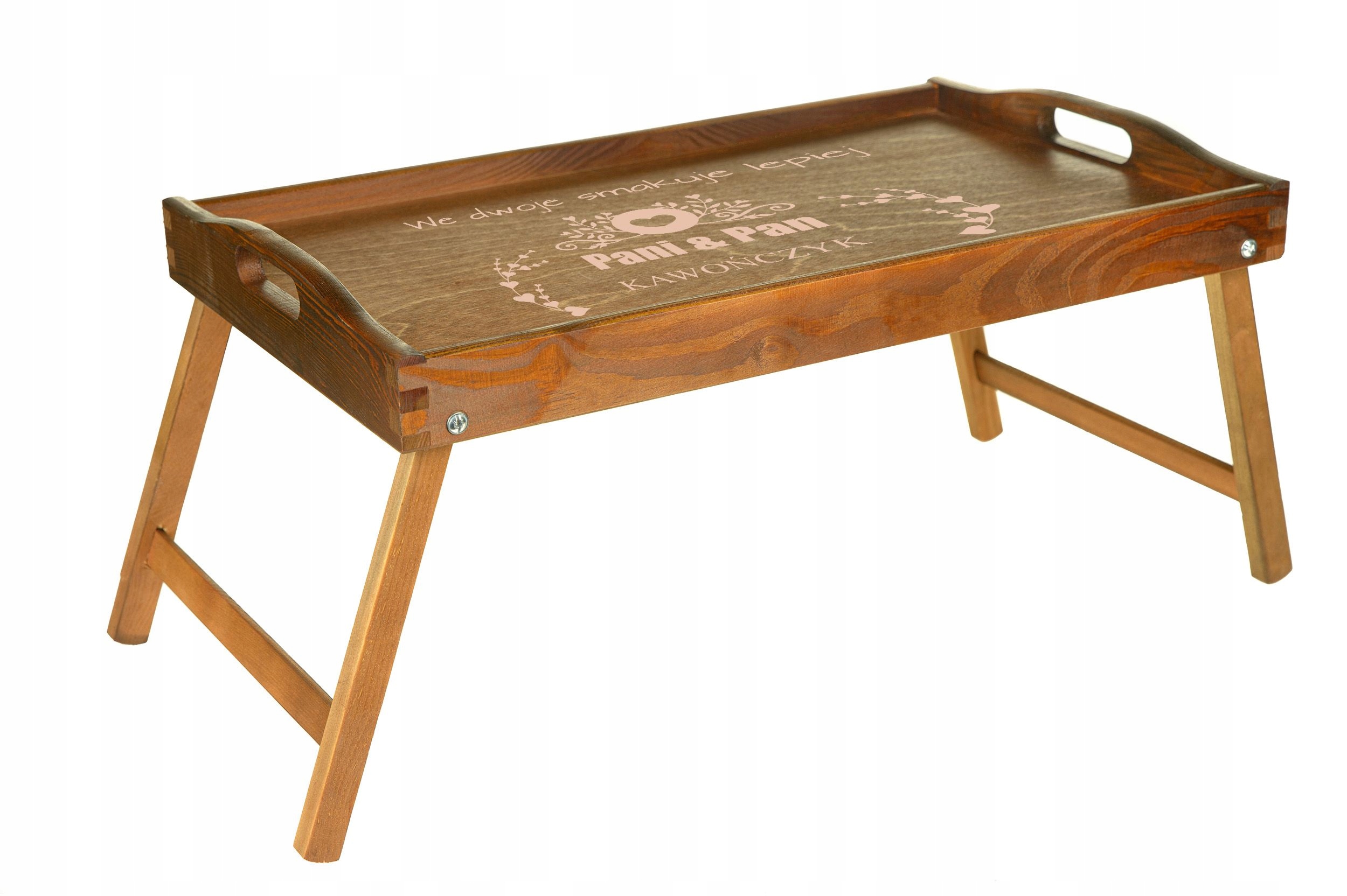 STOLIK ŚNIADANIOWY DO ŁÓŻKA POD LAPTOP TACA GRAWER Marka Grawernia24