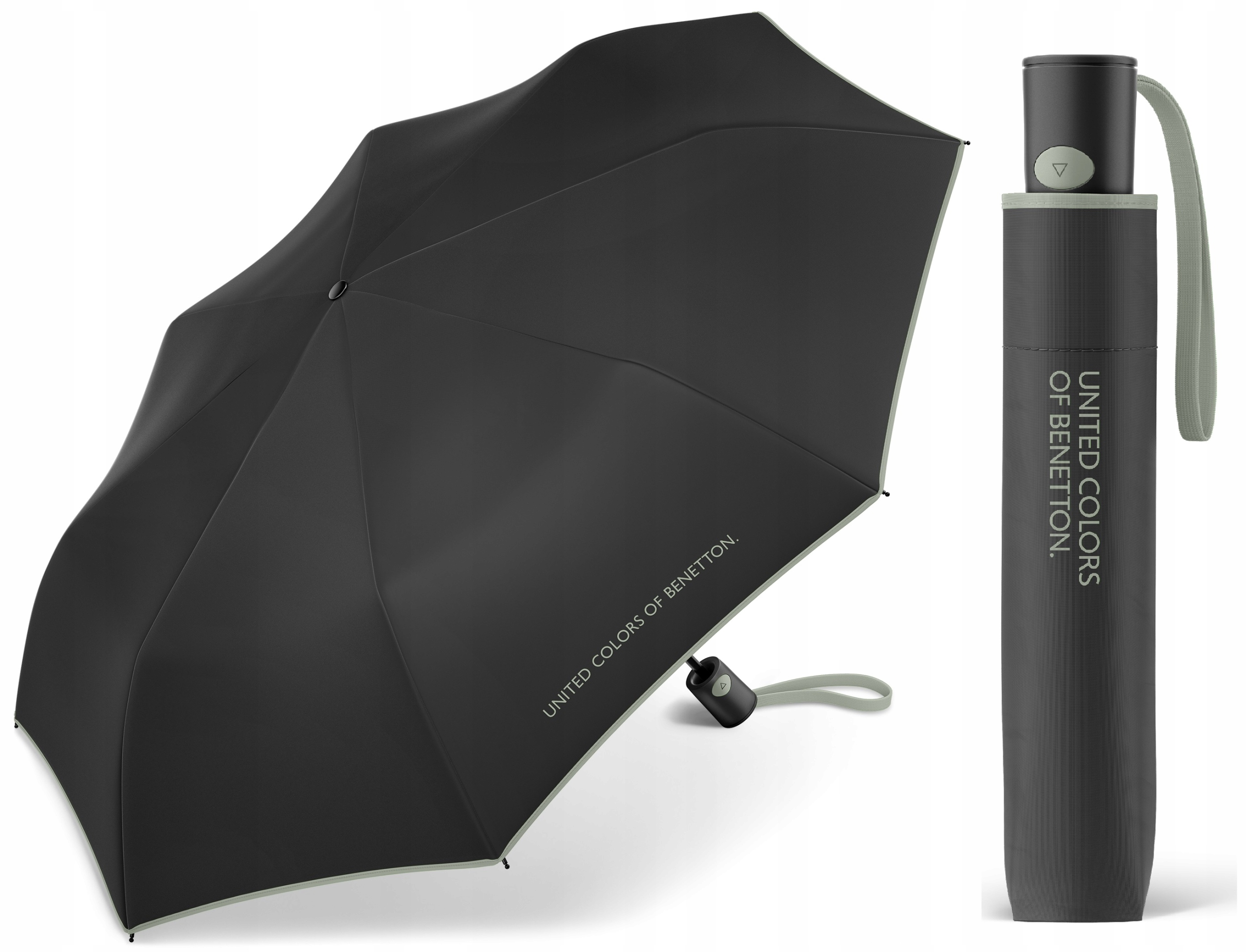 PARASOL PARASOLKA DAMSKA MĘSKA BENETTON MINI AUTOMAT POKROWIEC