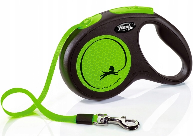 

Smycz Flexi New Neon M Taśma 5m do 25kg Zielona