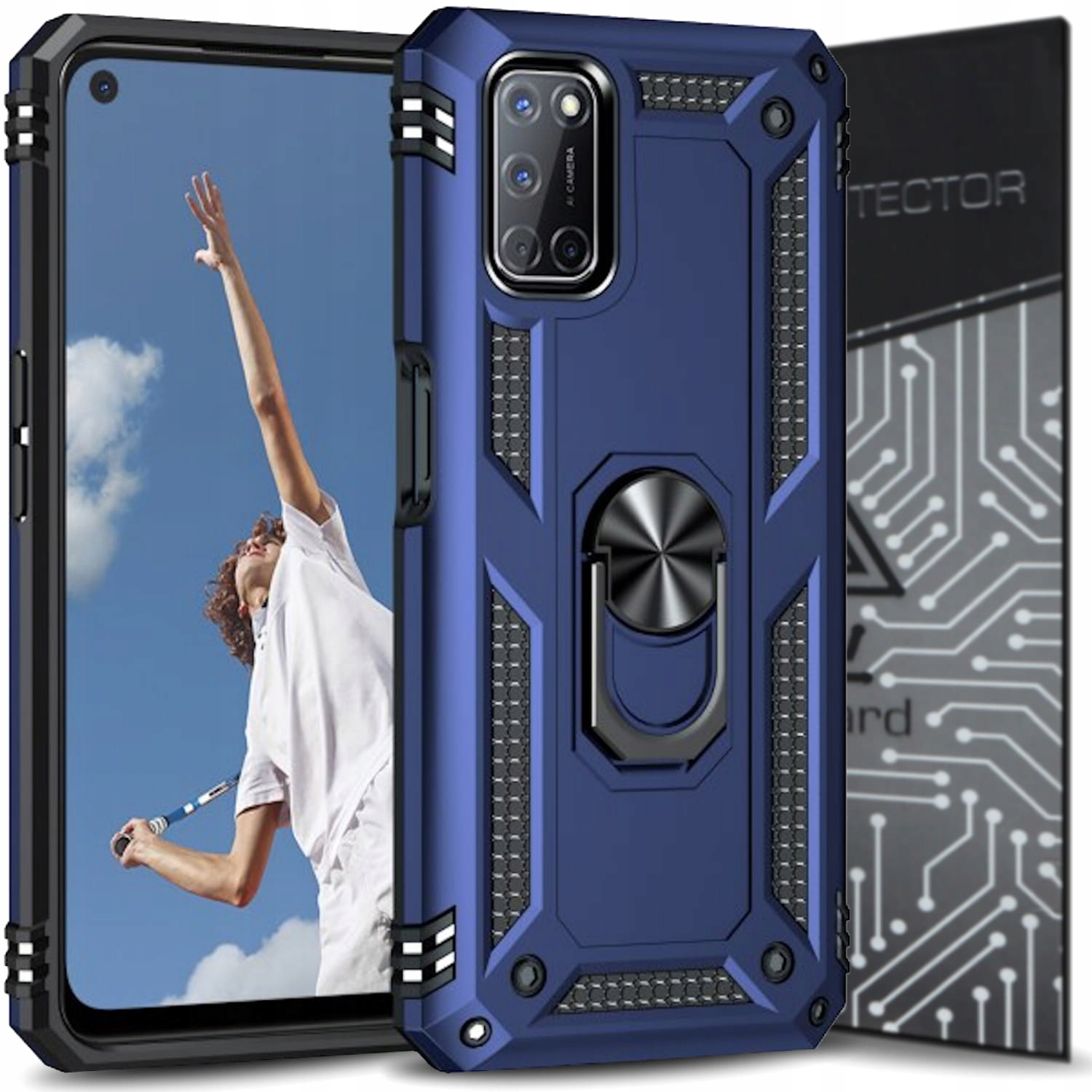 

Case Obudowa Etui Pancerne+szkło do Oppo A52