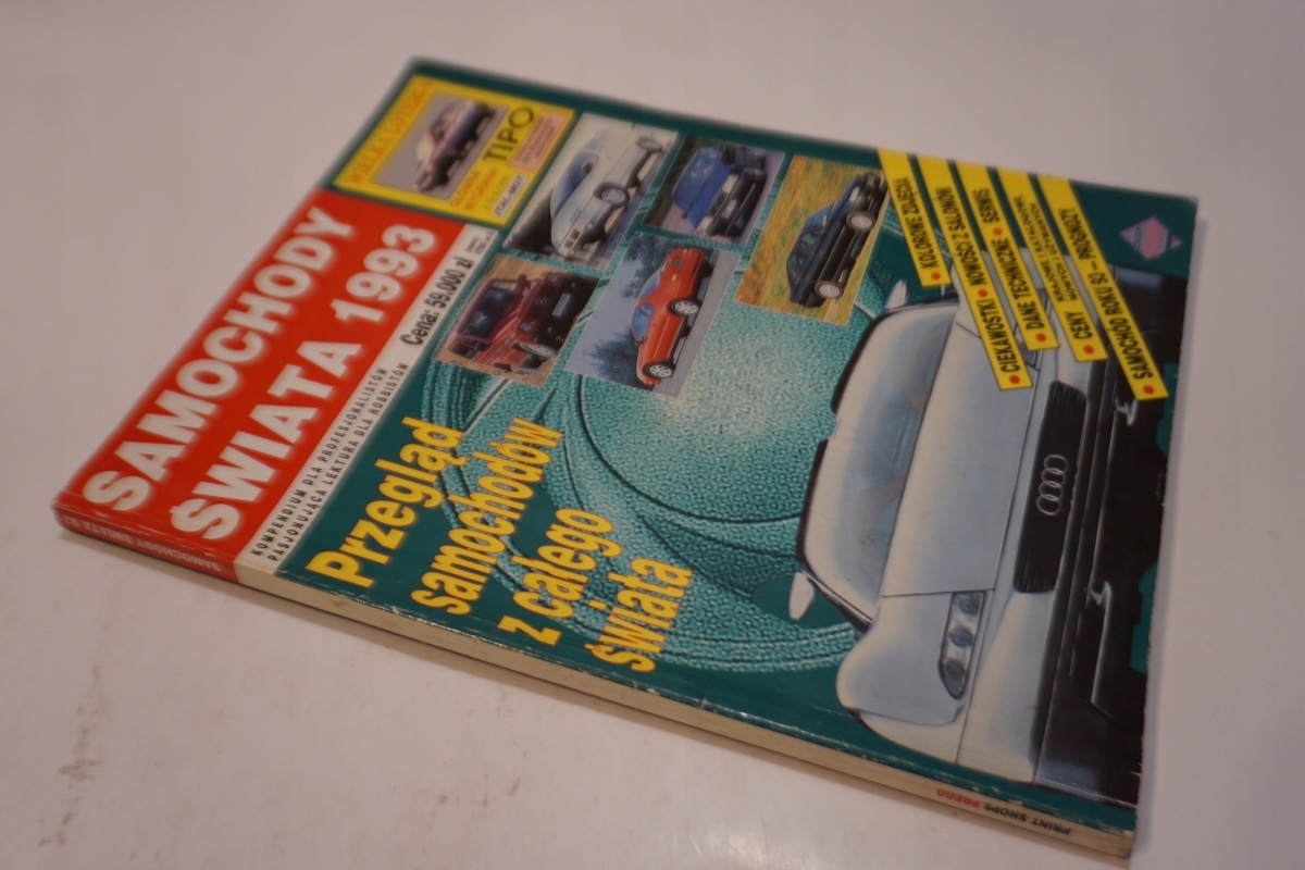 SAMOCHODY ŚWIATA 1993 KATALOG AUTA MODELE SAMOCHODÓW ISSN 12348198