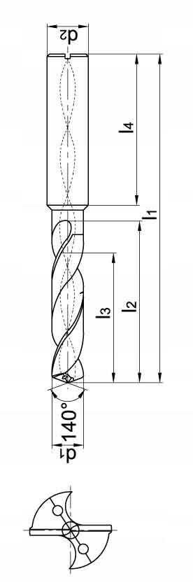 WIERTŁO WĘGLIKOWE fi 9,3 mm 8xD L=142 mm - ZCC-CT EAN (GTIN) 7795429594379
