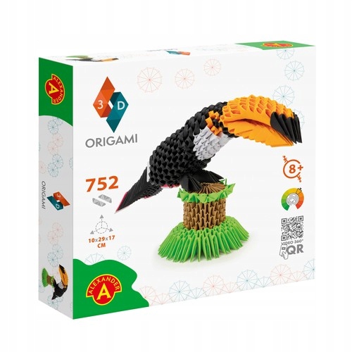 

Origami 3D Tukan Papier Do Składania Alexander