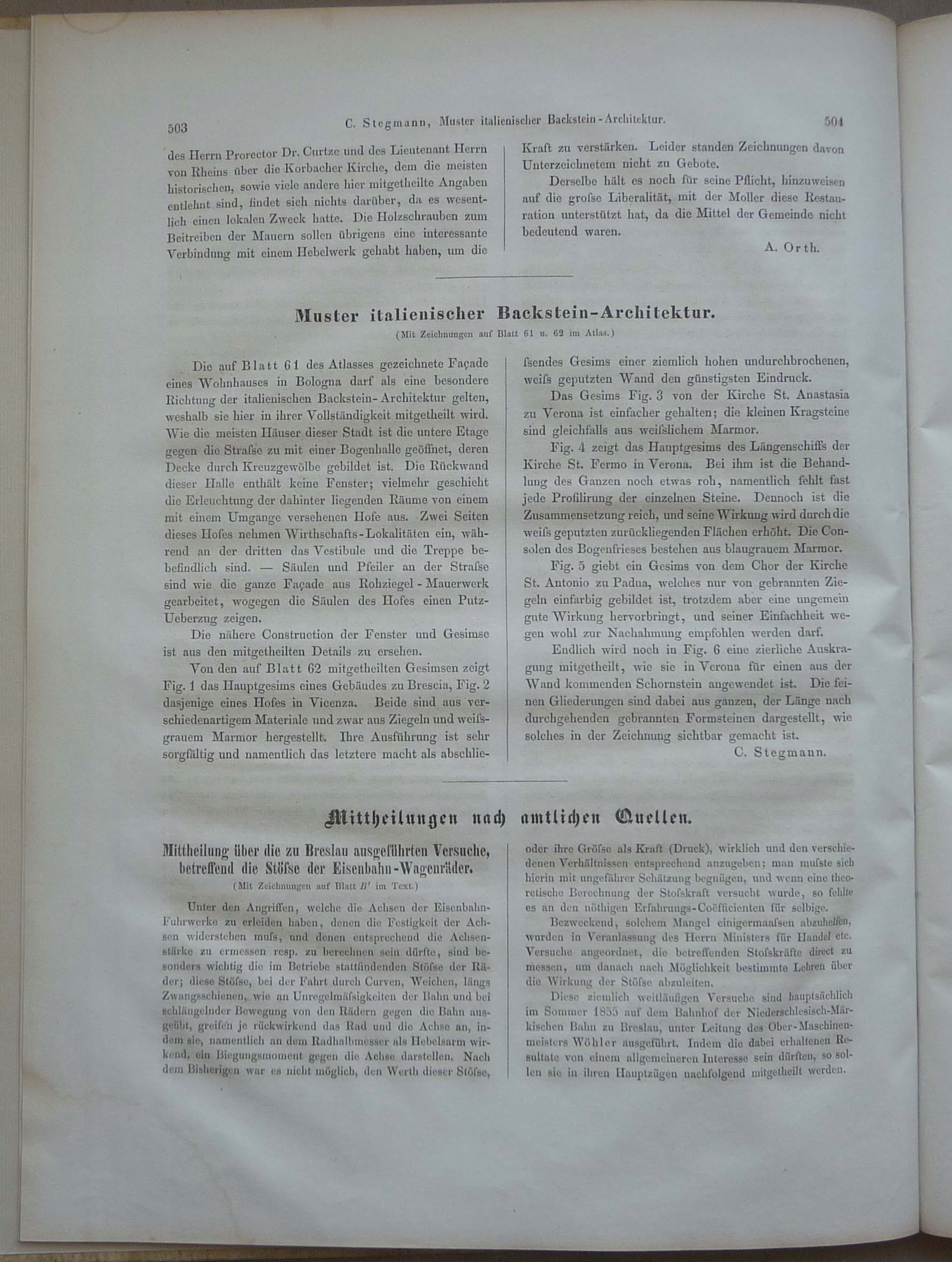 KOLEJNICTWO, KOLEJ, WROCŁAW, DWORZEC MARCHIJSKI; BRESLAU, 1856
