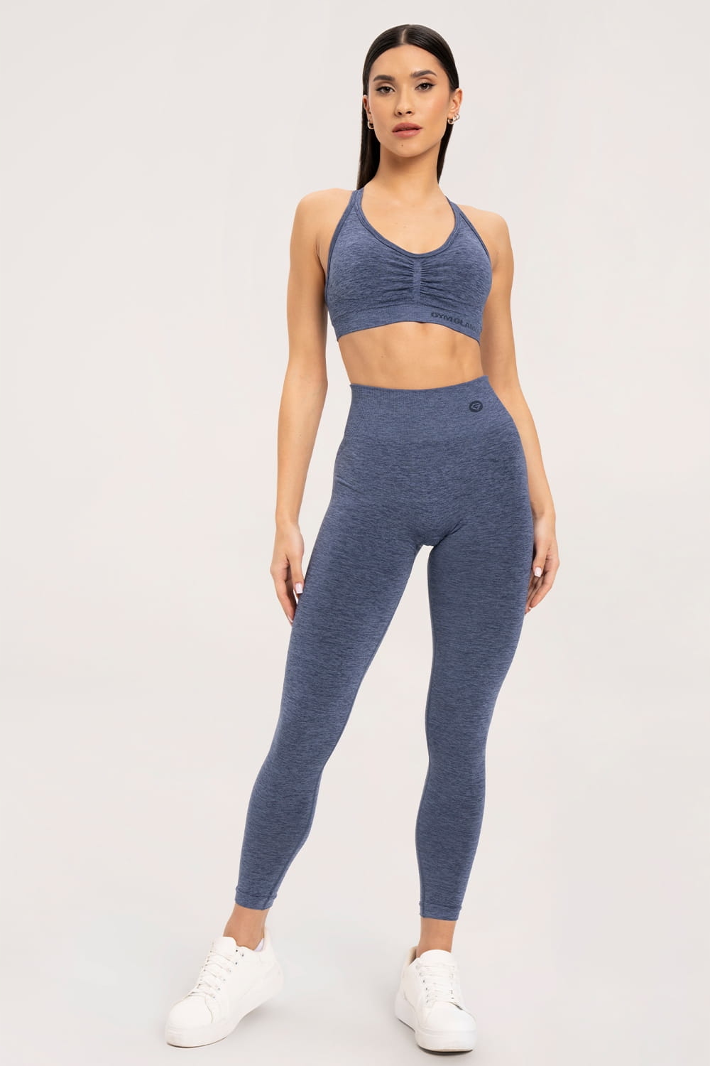 Leginsy Gym Glamour seamless push up dark blue Xs