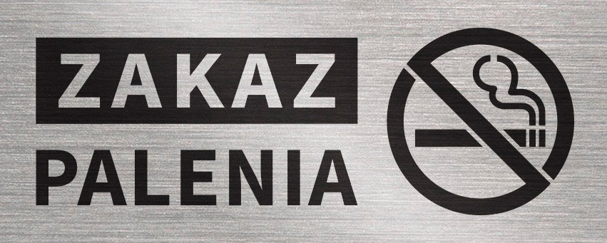 Tabliczka ZAKAZ PALENIA 20x8 cm