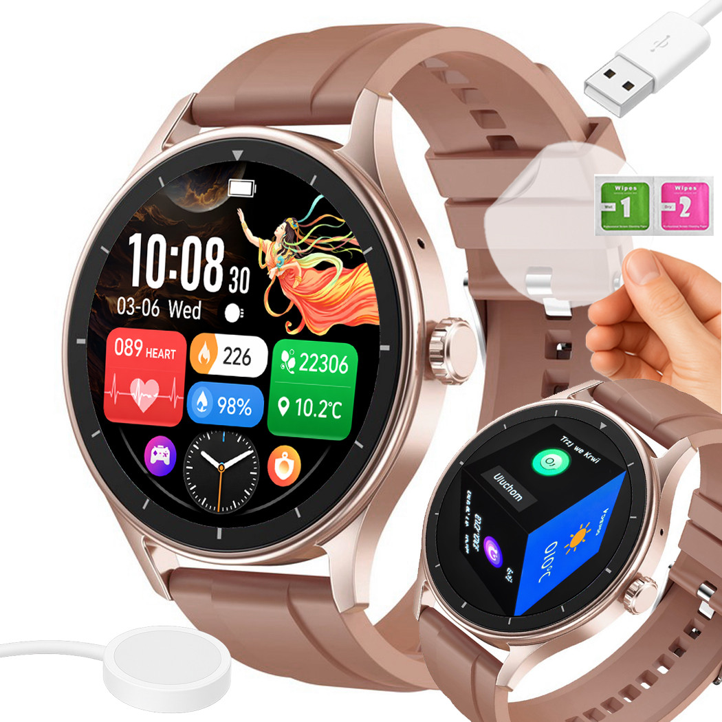 Smartwatch Pl menu Ekg tętno kalorie rozmowy tryby sportowe