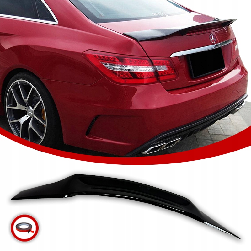 Mercedes W207 Letka Spoiler Zadní Kryt Velký Černý Lesk
