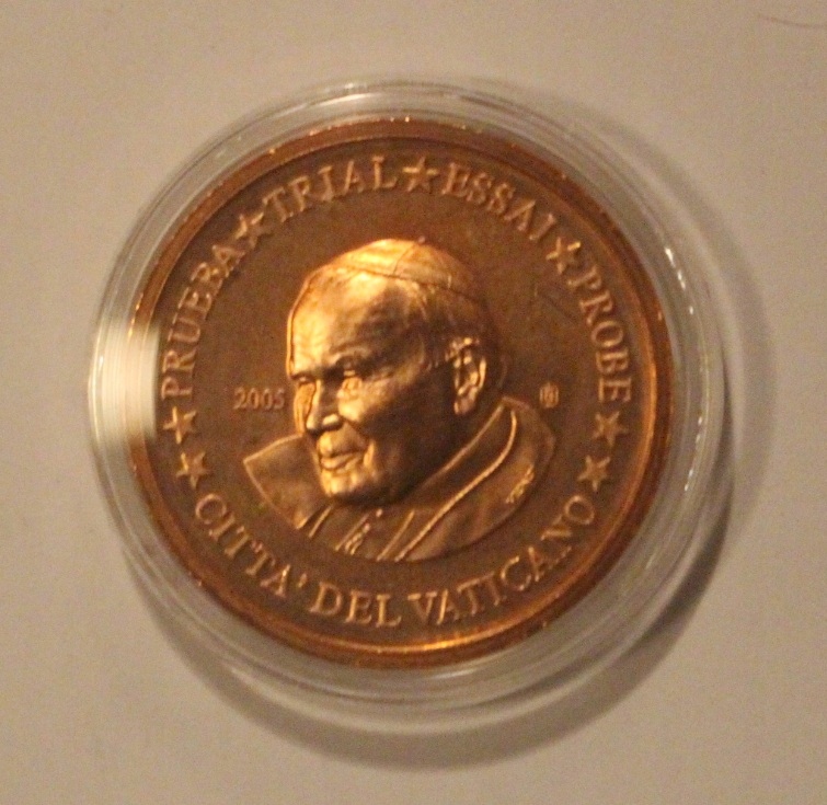 WATYKAN 2005 2 EURO CENT CENTY JAN PAWEŁ II - SPECIMEN PRÓBA RZADKOŚĆ