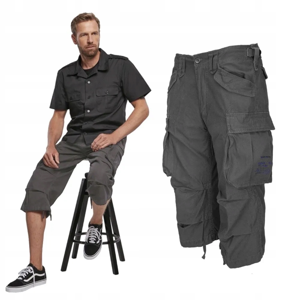 Kraťasy 3/4 krátké Brandit Industry Anthracite L [L]