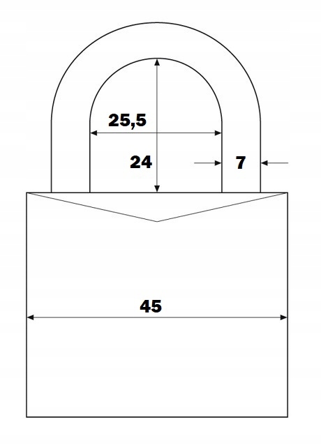 KŁÓDKA ABUS TITALIUM 727 45MM NA KLUCZ Marka Abus