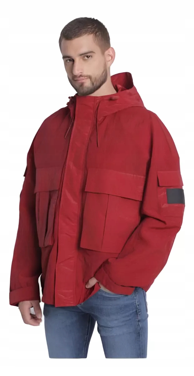 Větrovková bunda s kapucí Calvin Klein Jeans M