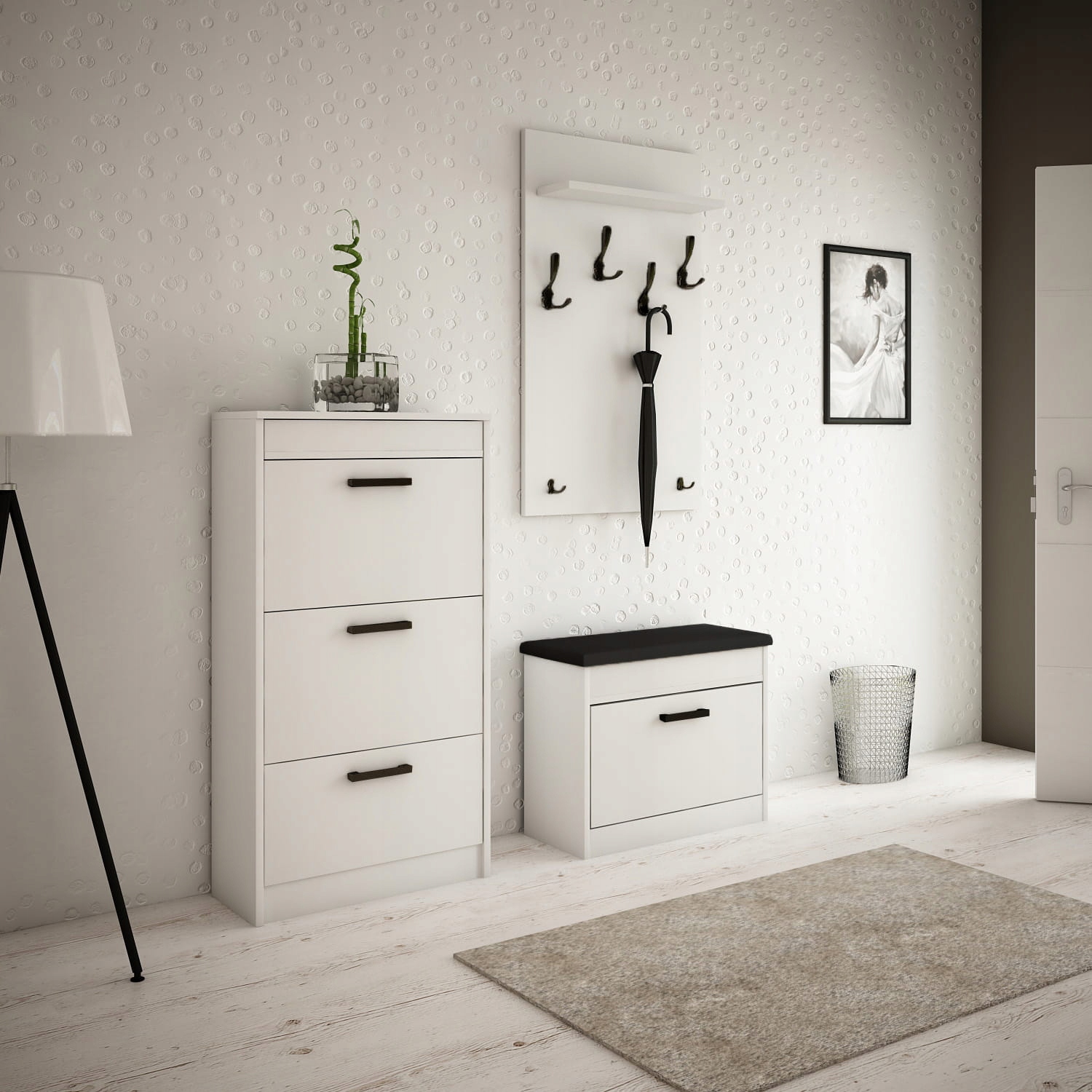 WIESZAK ŚCIENNY DĄB SONOMA NA UBRANIA PRZEDPOKÓJ Głębokość mebla 20 cm