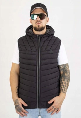 Vesta pro pitbulla Bunda Bez Rukávů S Kapucí Naylor černá