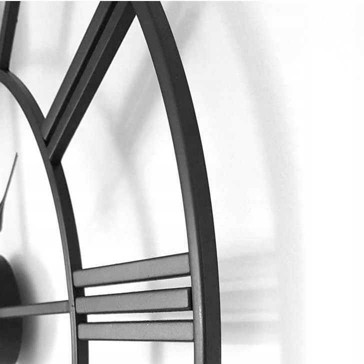 Zegar Ścienny 3D Metalowy Wiszący Vintage Rzymski Na Ścianę Loft 40cm Cichy Typ ścienny