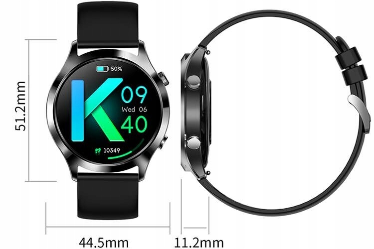 Smartwatch Smart Watch Zegarek Damski z Rozmowy PL Kształt koperty okrągła