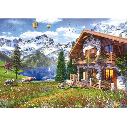 Puzzle 4000 el. Dom w Alpach /Educa