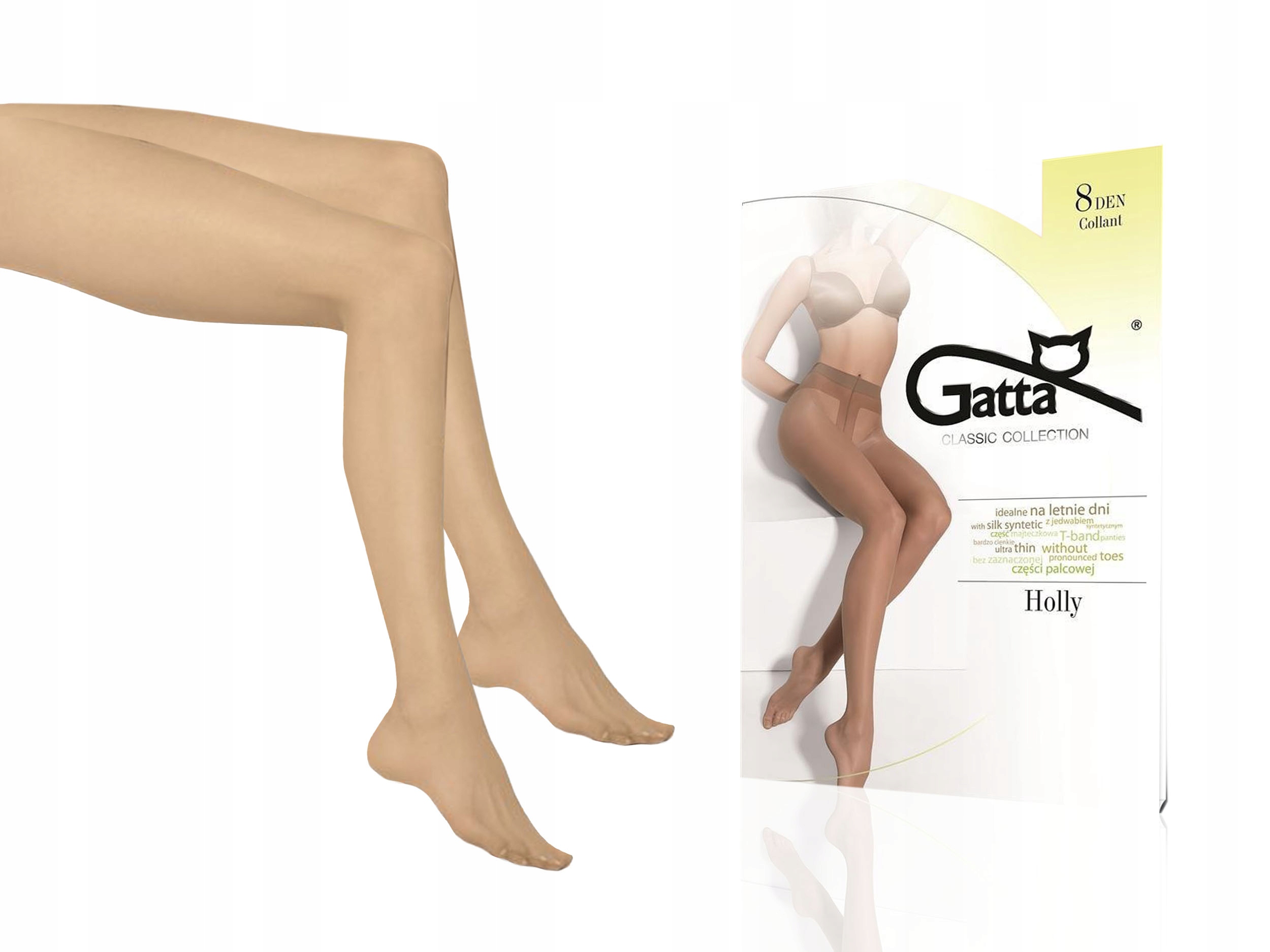 

Gatta rajstopy matowe Holly, 8 den, golden, 2-S