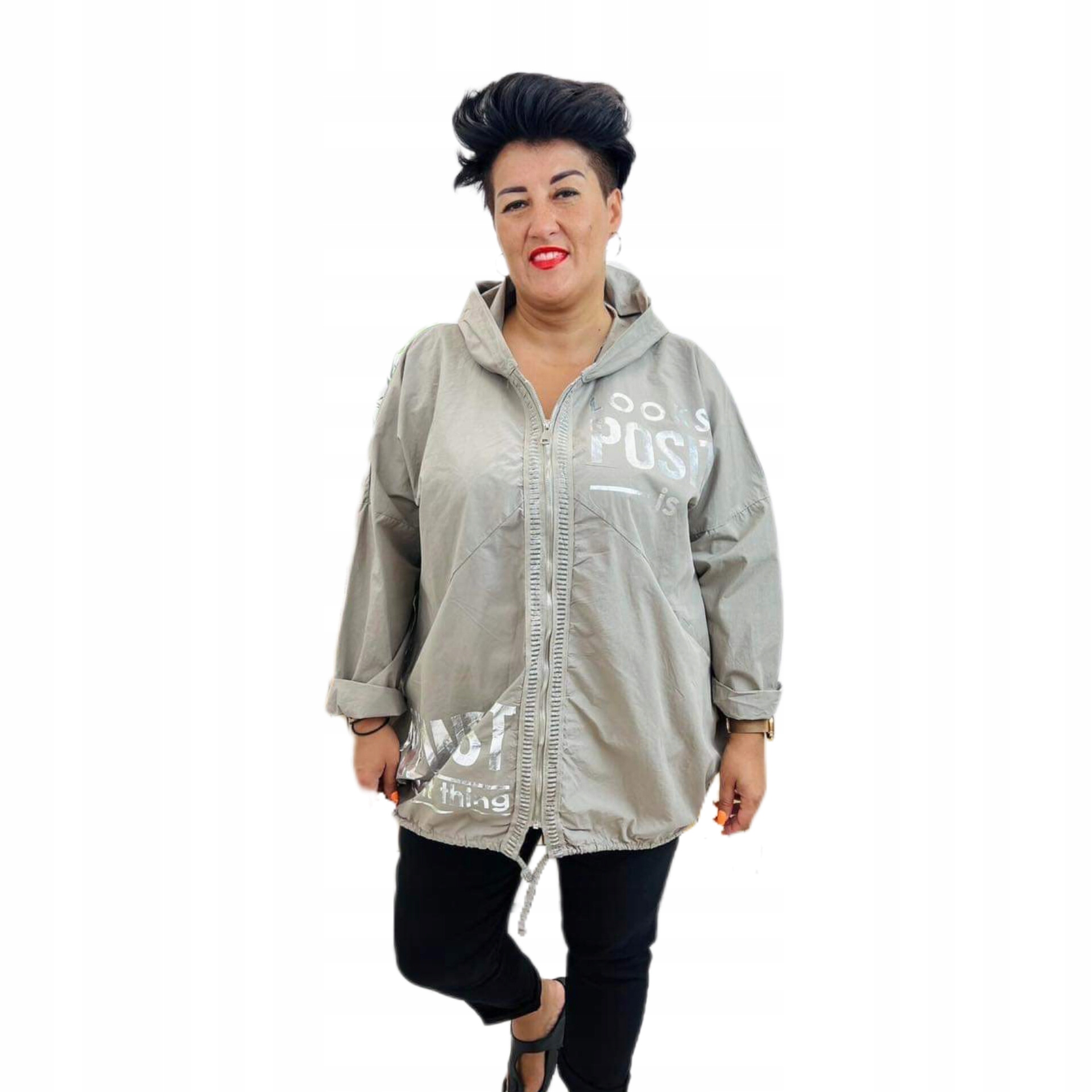 Kurtka wiatrówka rozpinana plus size kolory Rozmiar 50