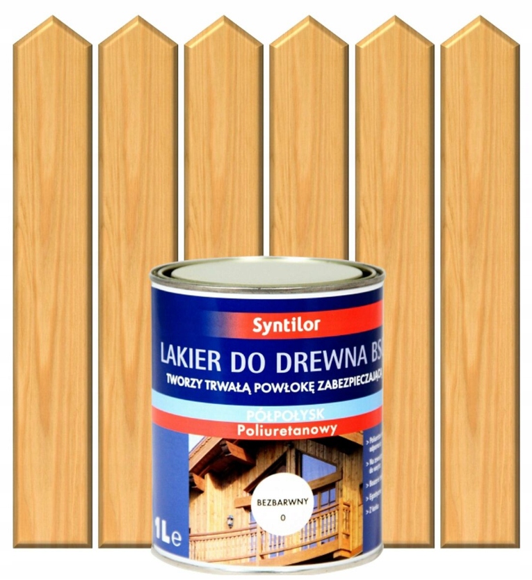 SYNTILOR LAKIER DO DREWNA BSC 1L BEZBARWNY PÓŁPOŁYSK