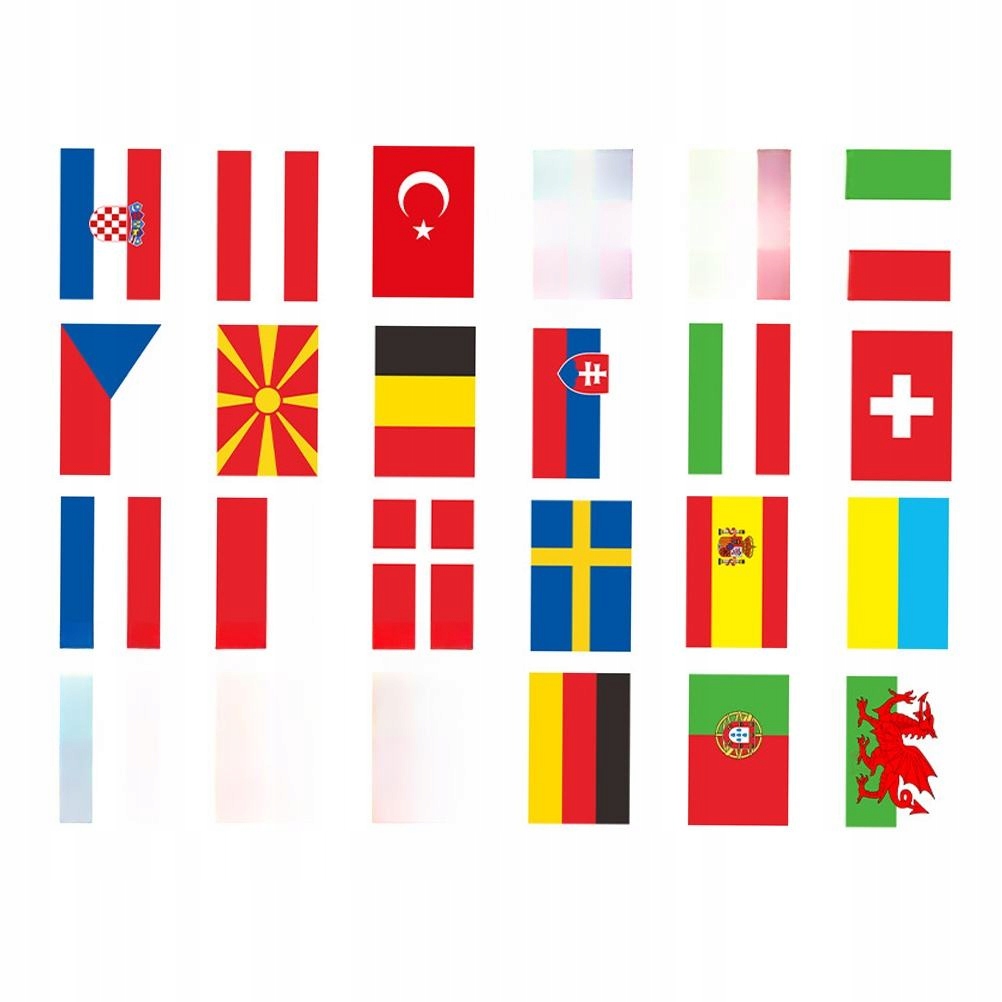 24 Szt. Wielokolorowe Girlandy Flag Na Sznurku Do Dekoracji Imprez