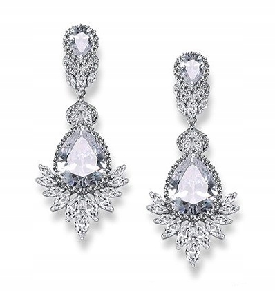 Exkluzivní Náušnice Svatební Diamantové Zirkony