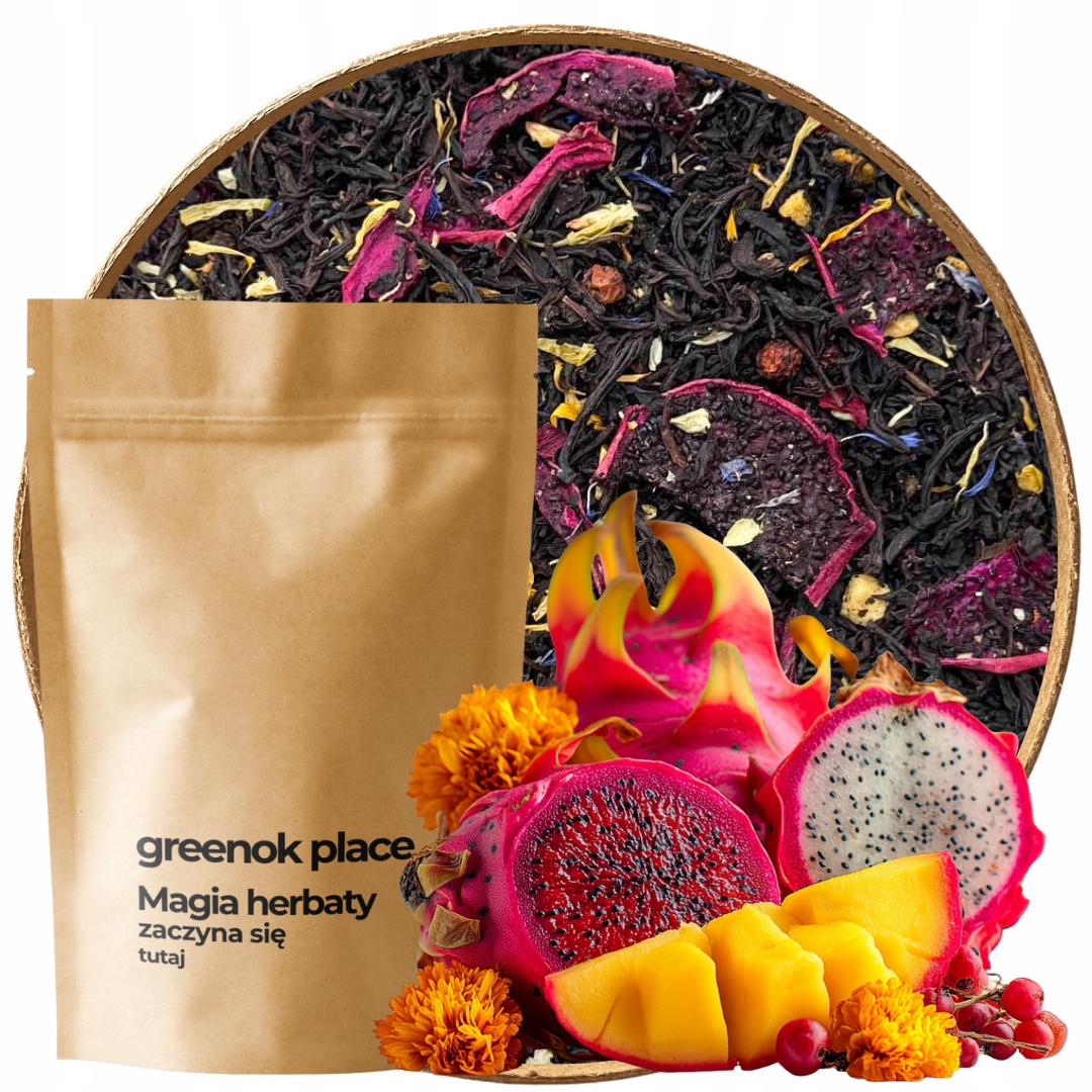 Čaj černý Teplý Tropický 1000 g listový ceylon pitahaya mango jasmín