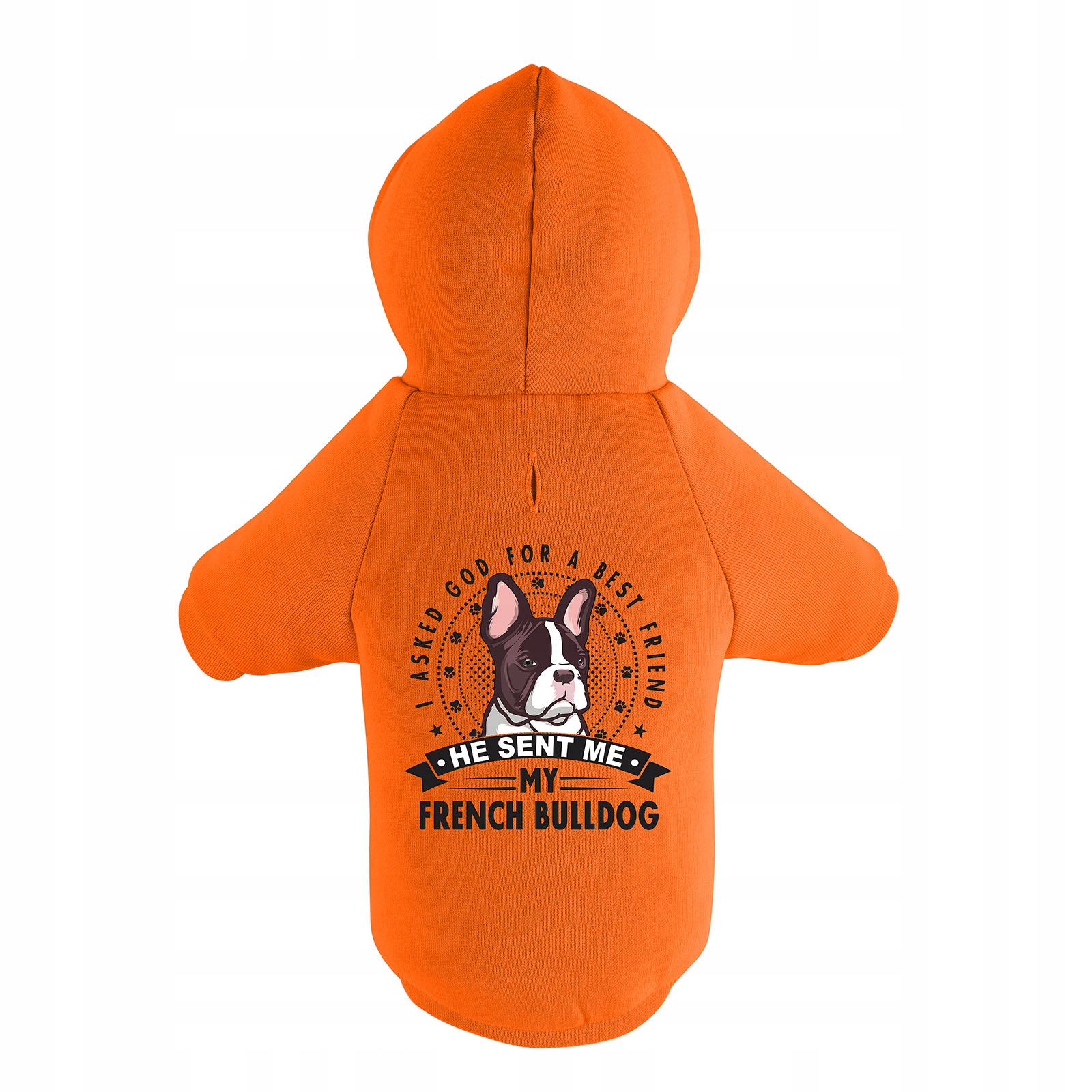 Levně Mikina pro psa potisk Francouzský buldoček Orange XXL